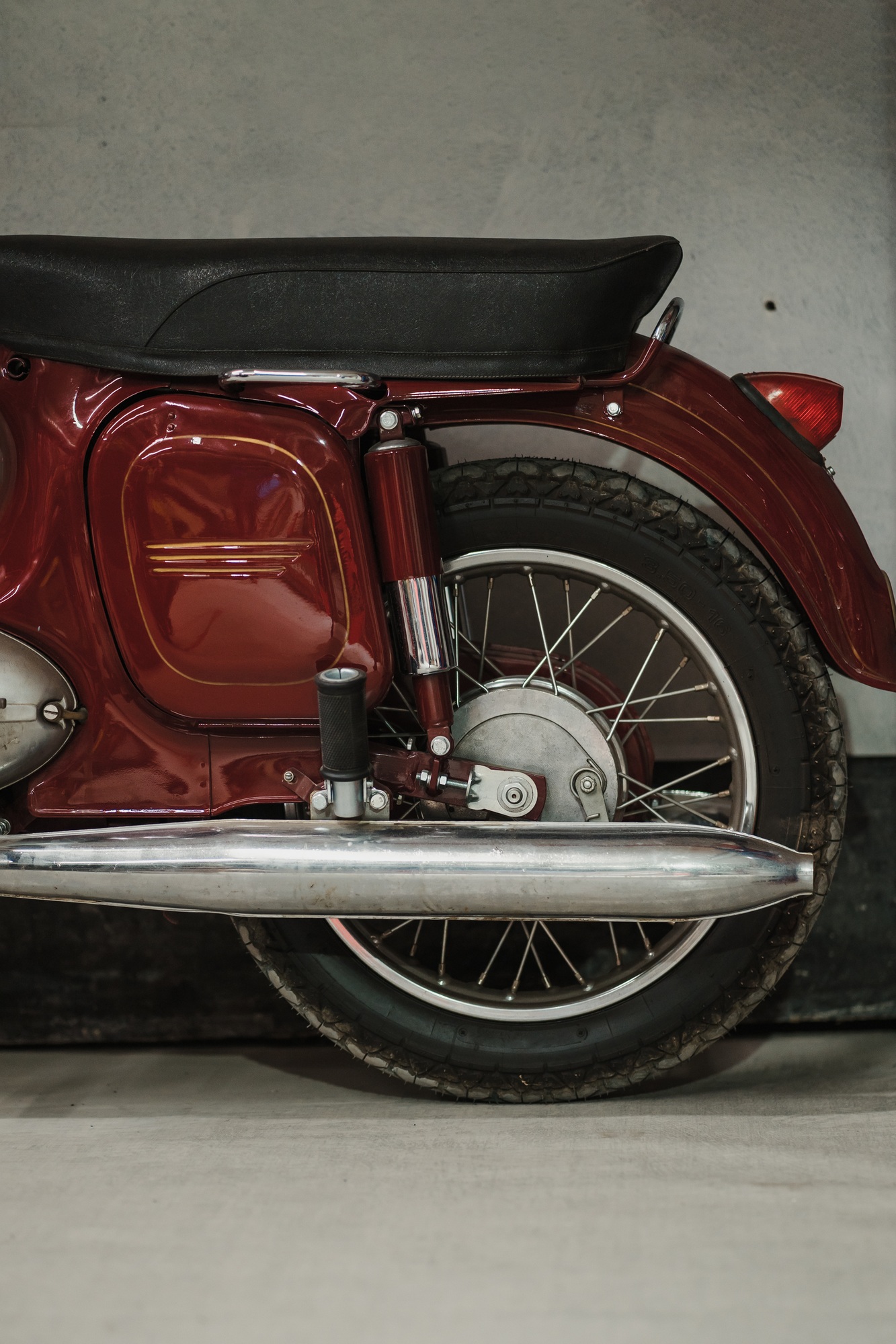Motorcycle, metal and chrome engine parts in closeup background